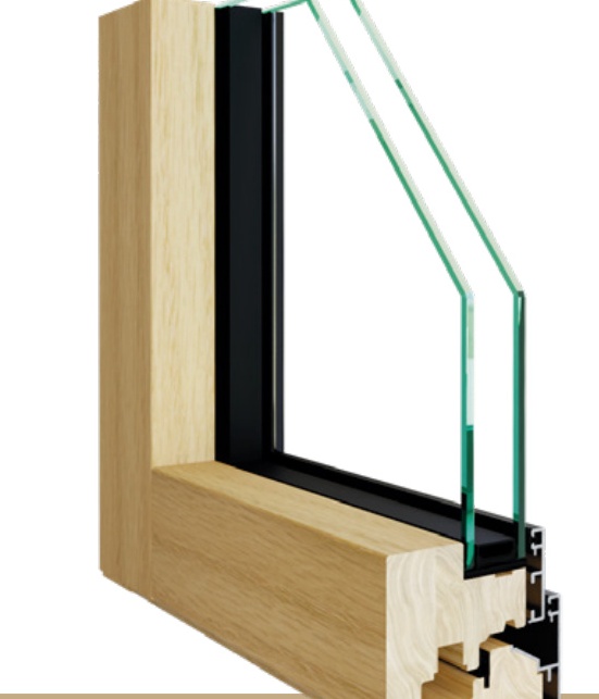 Profilo infisso legno alluminio Smart Wood